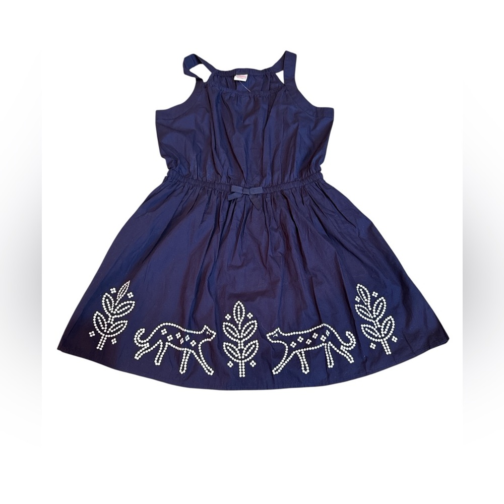 Gymboree Dress Navy Embroidered (10) NEW